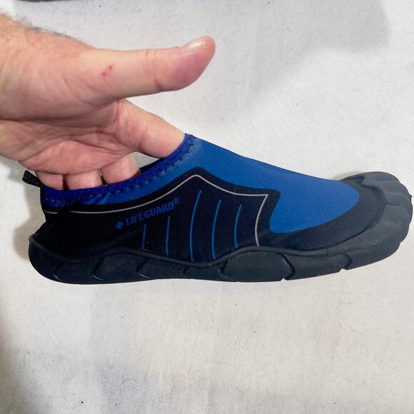 Lifeguard Water Shoes Men's 12/13 Ankle High Water Socks Black Blue #01662 - Picture 10 of 16